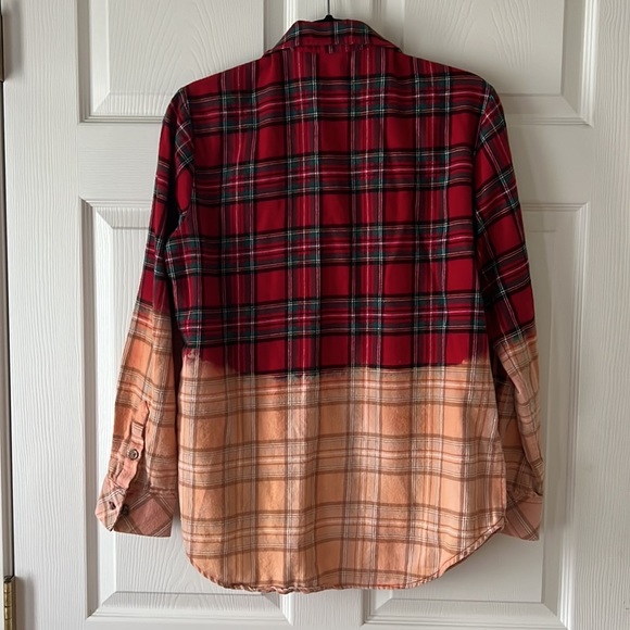 Sanctuary Red and Green Tartan Plaid Flannel‎ Button Down 100% Cotton Sz Small - Picture 2 of 9